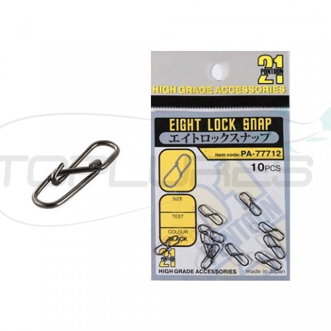 EIGHT LOCK SNAP, SIZE 1, 10psc.